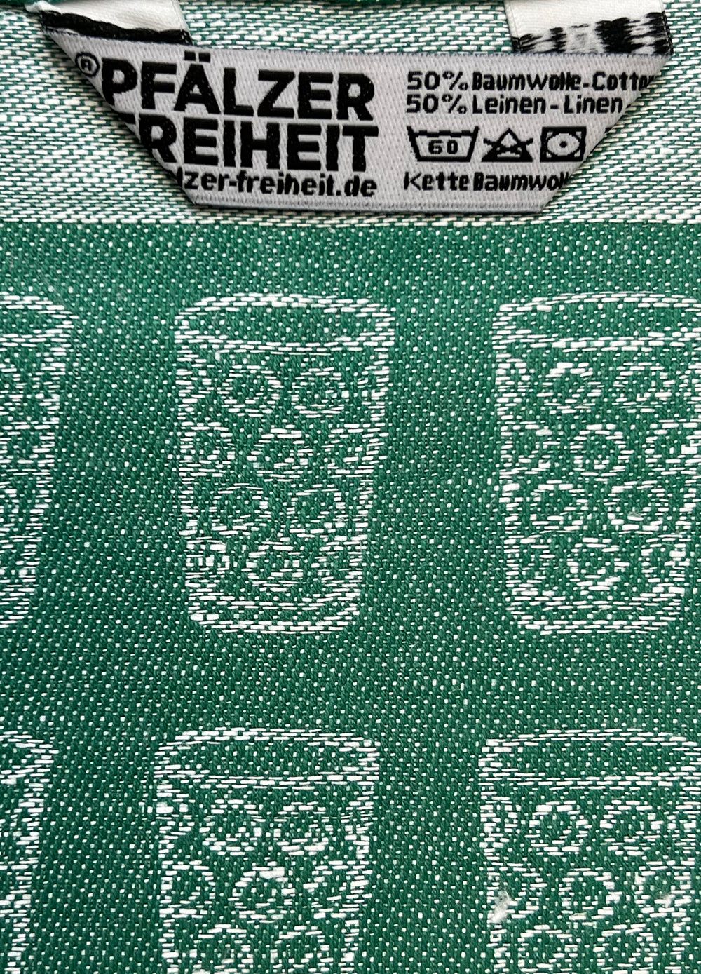 Geschirrhandtuch &quot;Pfälzer Freiheit&quot; (weinblattgrün) - Pfälzer Freiheit