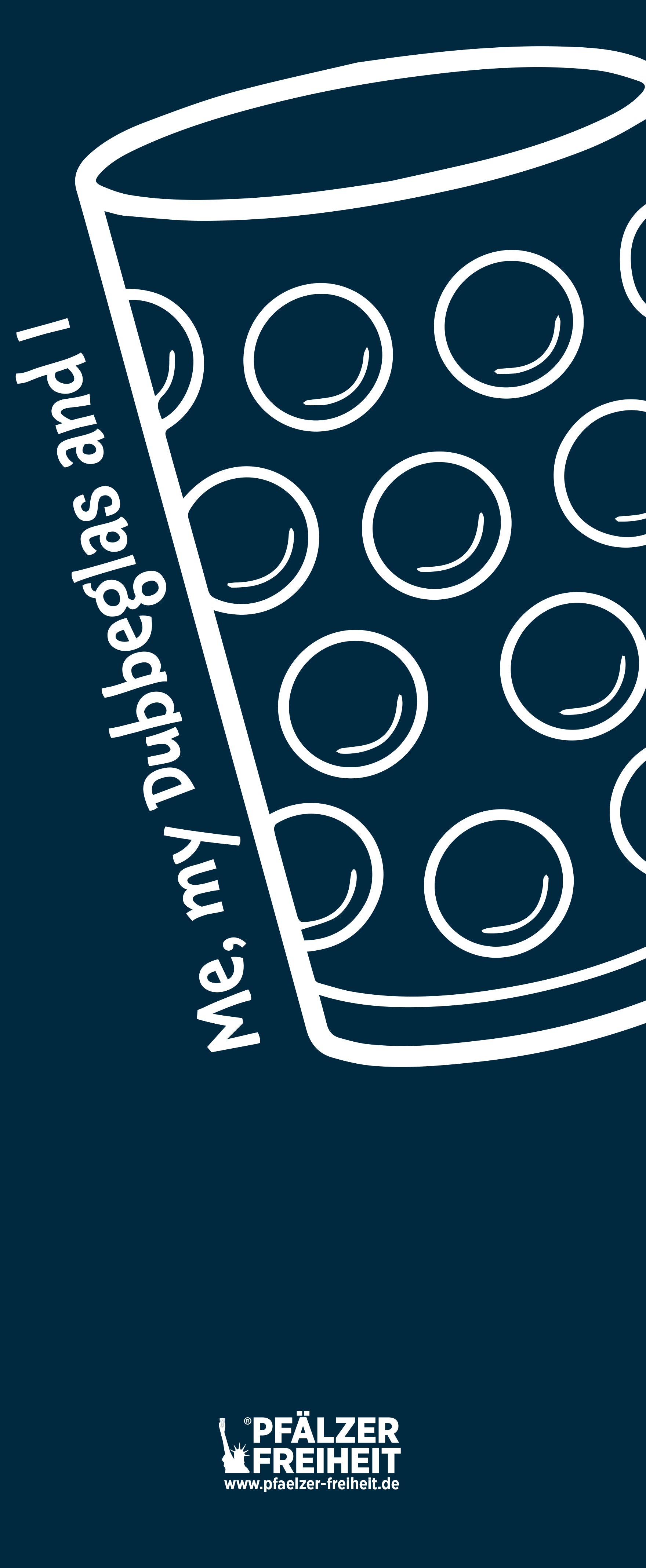 LIEGESTUHL MIT GETRÄNKEHALTER  &quot;Me, my Dubbeglas and I&quot; - Pfälzer Freiheit