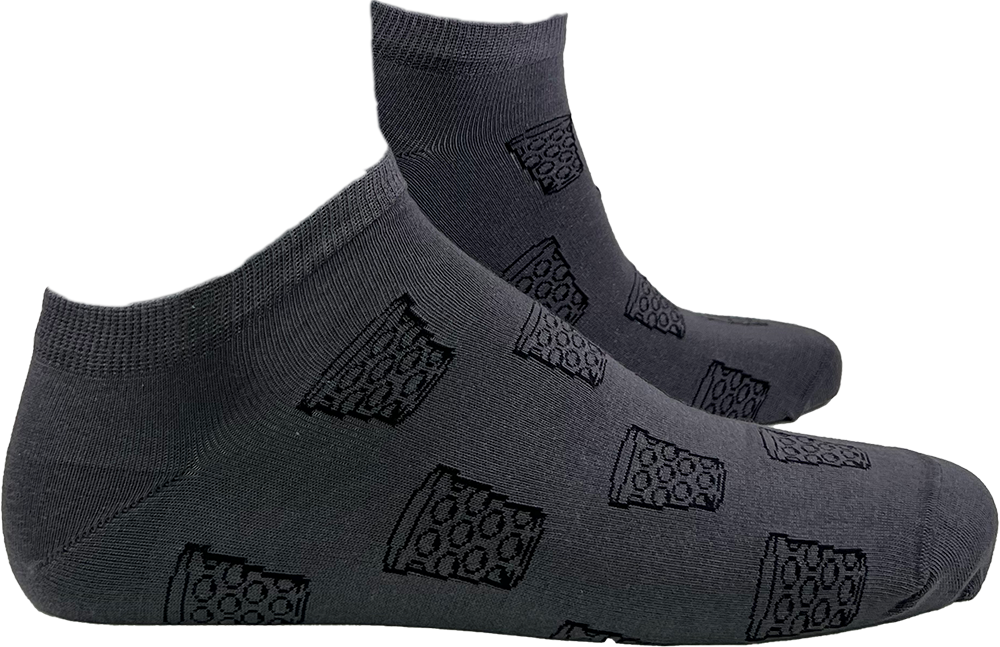 SNEAKER-SOCKEN "coole Pälzer Socke" (anthrazit/schwarz) - Pfälzer Freiheit