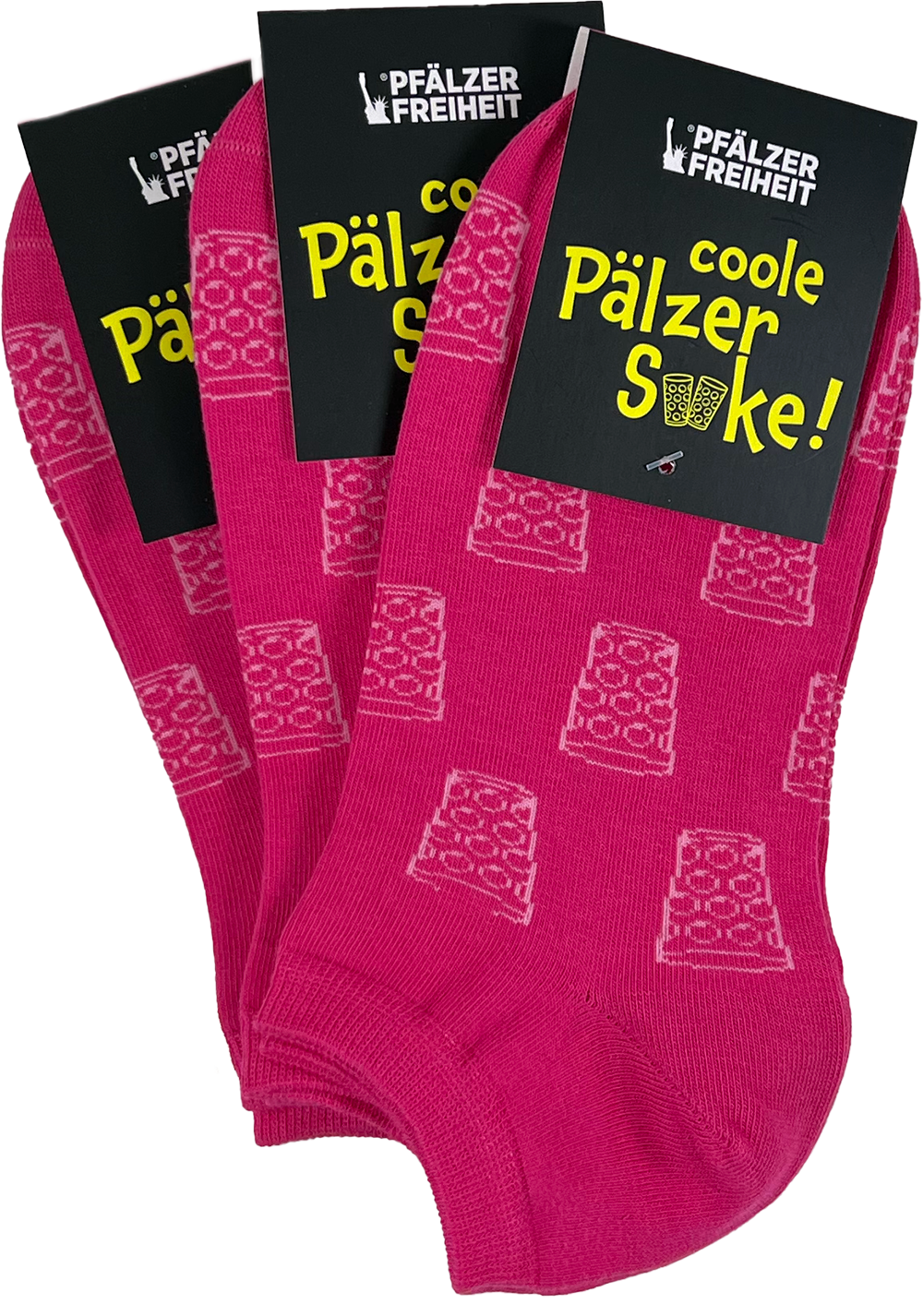 SNEAKER-SOCKEN &quot;coole Pälzer Socke&quot; (pink/rosa) - Pfälzer Freiheit