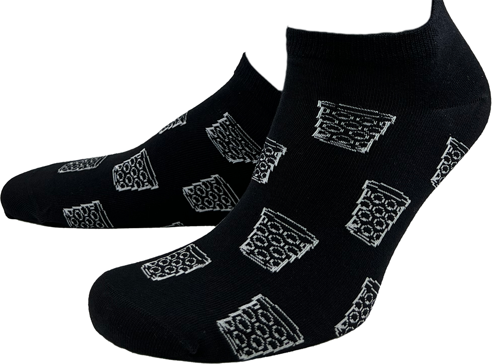 SNEAKER-SOCKEN "coole Pälzer Socke" (schwarz/weiß) - Pfälzer Freiheit
