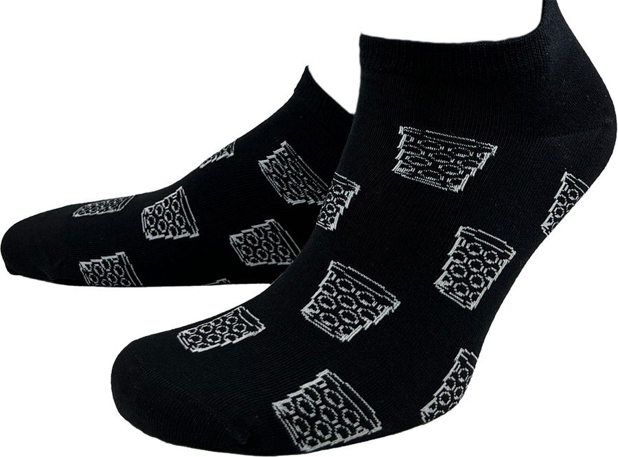 SNEAKER-SOCKEN "coole Pälzer Socke" (schwarz/weiß) - Pfälzer Freiheit