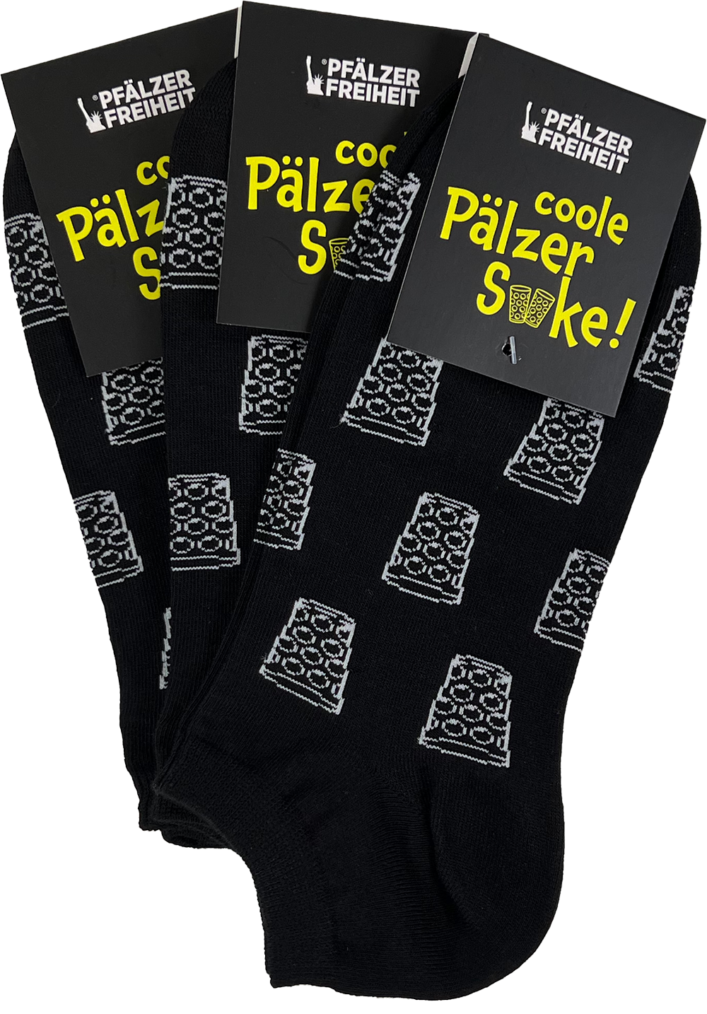 SNEAKER-SOCKEN "coole Pälzer Socke" (schwarz/weiß) - Pfälzer Freiheit