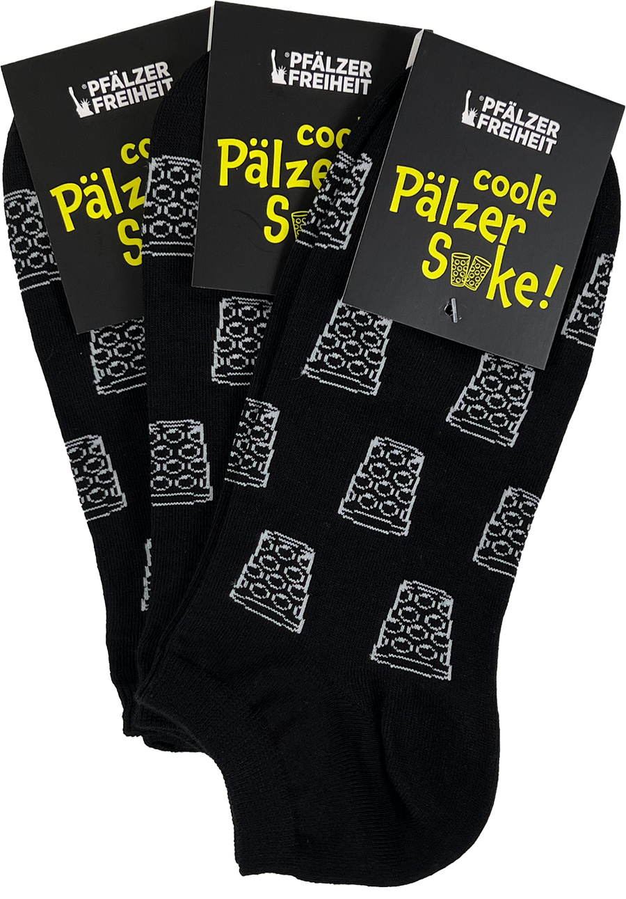SNEAKER-SOCKEN "coole Pälzer Socke" (schwarz/weiß) - Pfälzer Freiheit