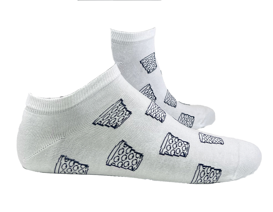 SNEAKER-SOCKEN "coole Pälzer Socke" (weiß/blau) - Pfälzer Freiheit