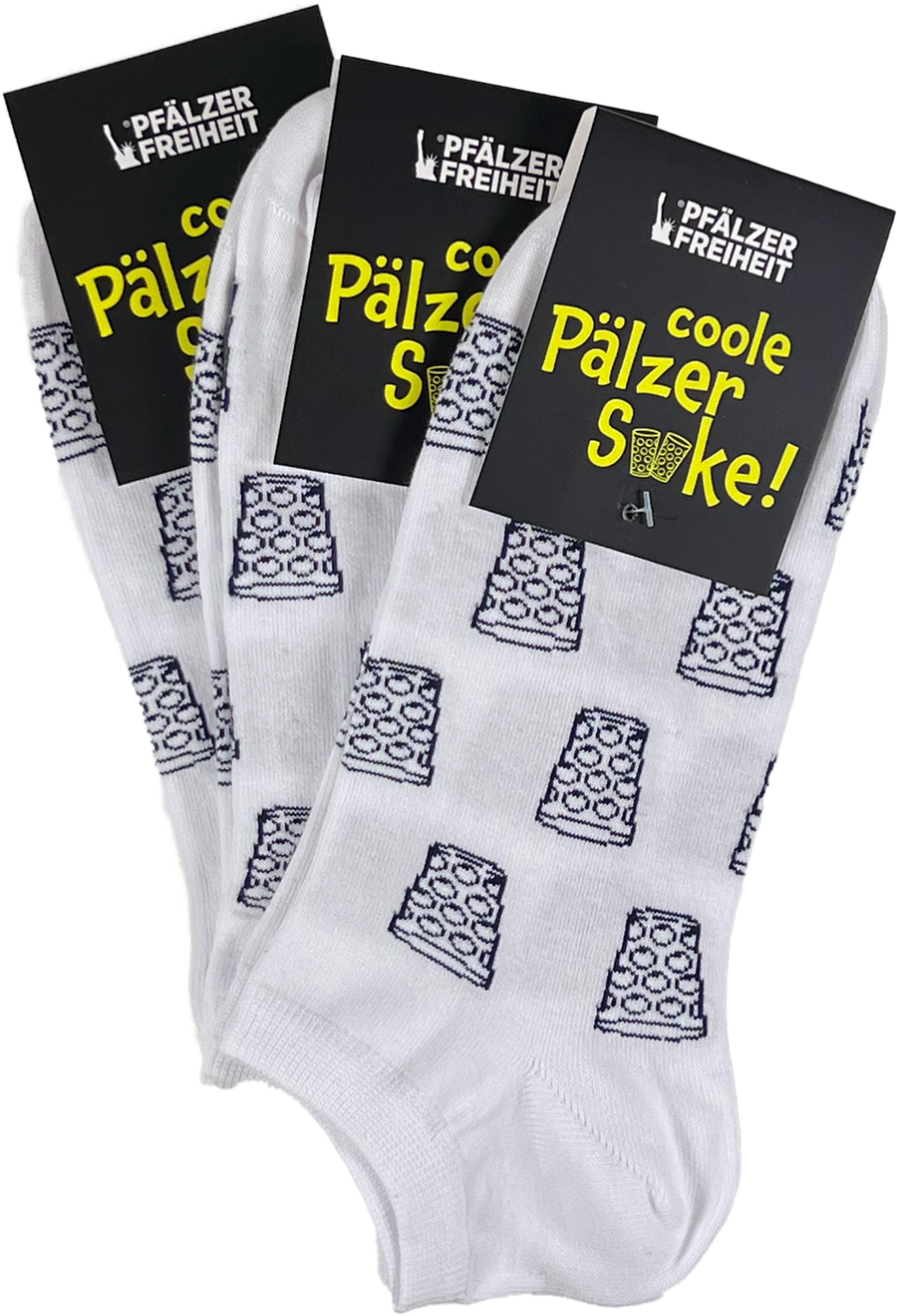 SNEAKER-SOCKEN "coole Pälzer Socke" (weiß/blau) - Pfälzer Freiheit