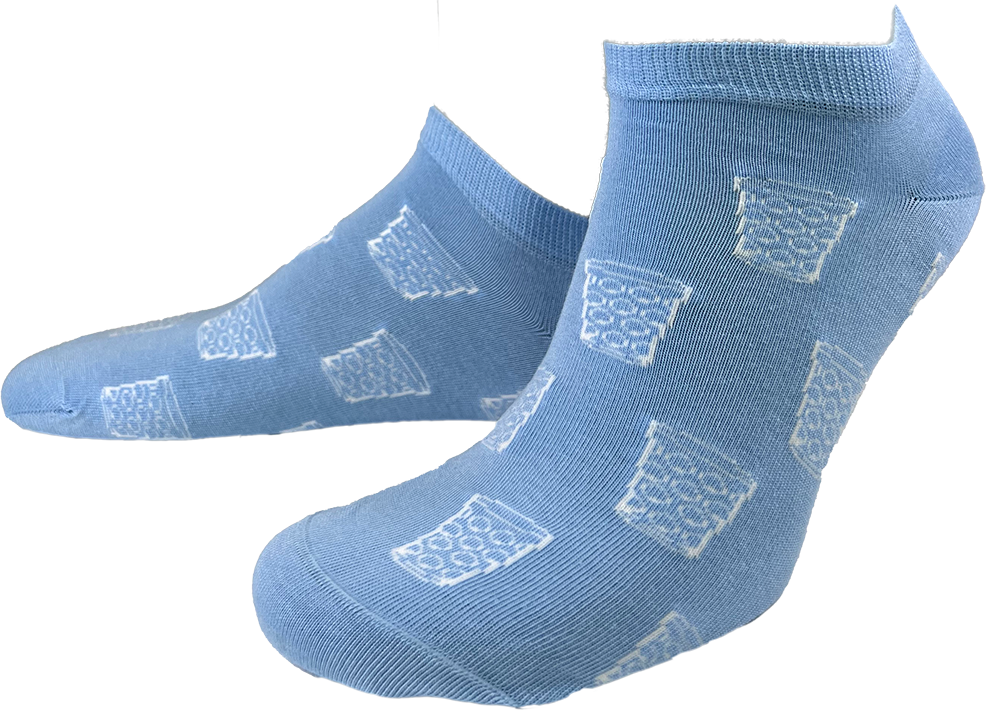 SNEAKER-SOCKEN "coole Pälzer Socke" (hellblau/weiß) - Pfälzer Freiheit