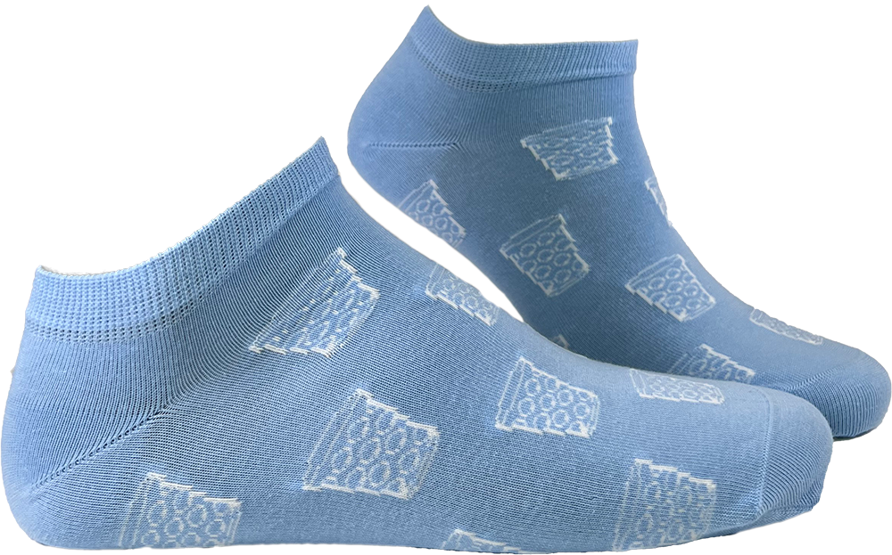 SNEAKER-SOCKEN "coole Pälzer Socke" (hellblau/weiß) - Pfälzer Freiheit