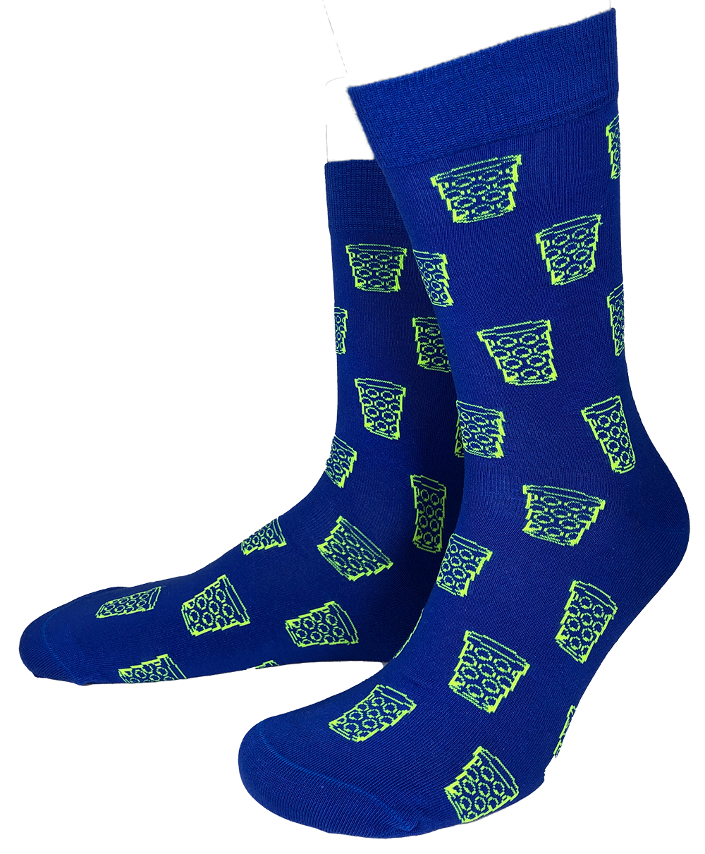 Socken "coole Pälzer Socke" (blau/gelb) - Pfälzer Freiheit