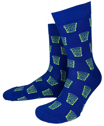 Socken "coole Pälzer Socke" (blau/gelb) - Pfälzer Freiheit