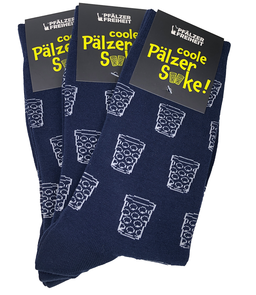 Socken "coole Pälzer Socke" (blau) - Pfälzer Freiheit