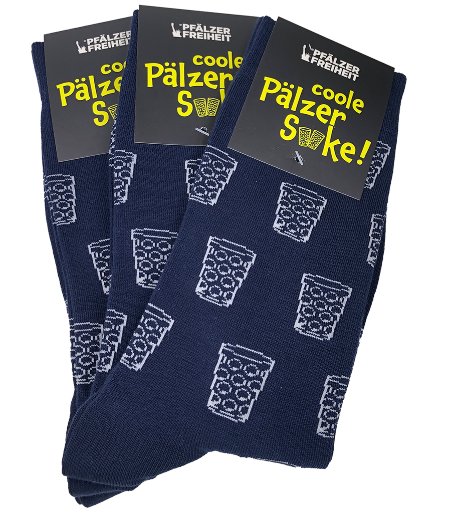 Socken "coole Pälzer Socke" (blau) - Pfälzer Freiheit