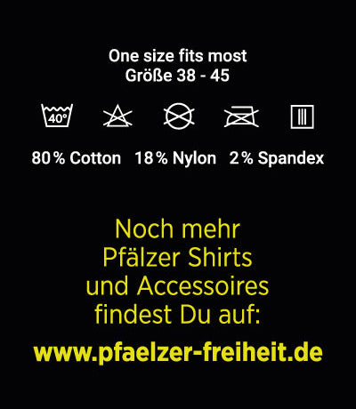 Socken "coole Pälzer Socke" (weiß/pink) - Pfälzer Freiheit