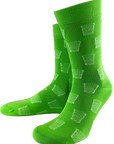 Socken "coole Pälzer Socke" (grün/weiß) - Pfälzer Freiheit