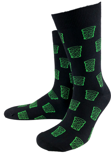 Socken "coole Pälzer Socke" (schwarz/grün) - Pfälzer Freiheit