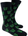 Socken "coole Pälzer Socke" (schwarz/grün) - Pfälzer Freiheit