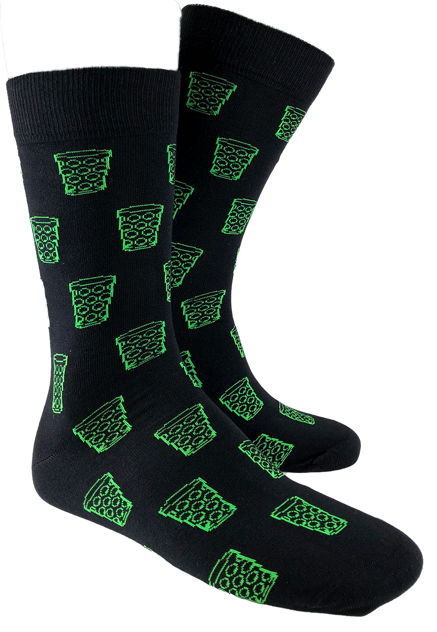 Socken "coole Pälzer Socke" (schwarz/grün) - Pfälzer Freiheit