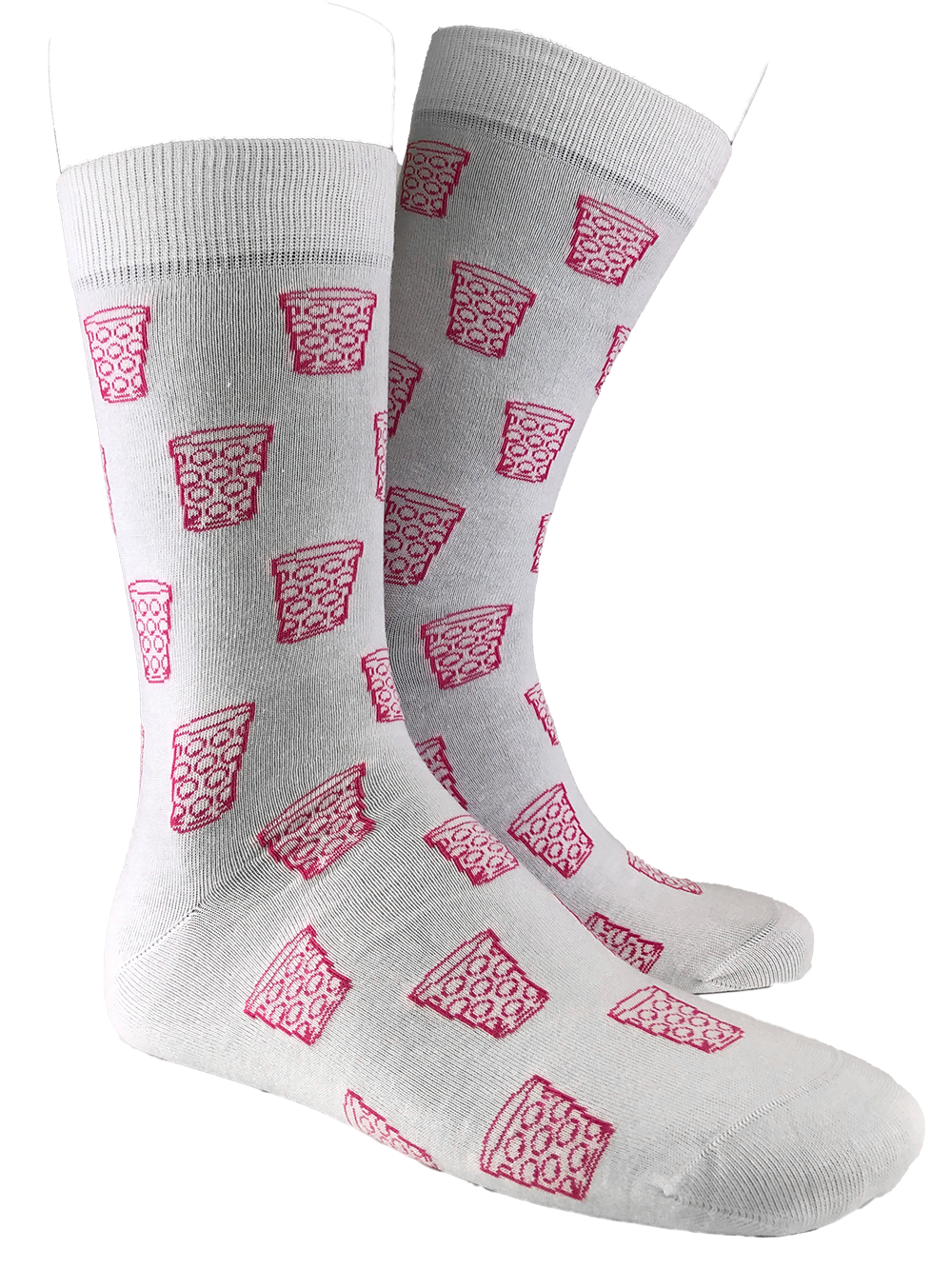 Socken "coole Pälzer Socke" (weiß/pink) - Pfälzer Freiheit