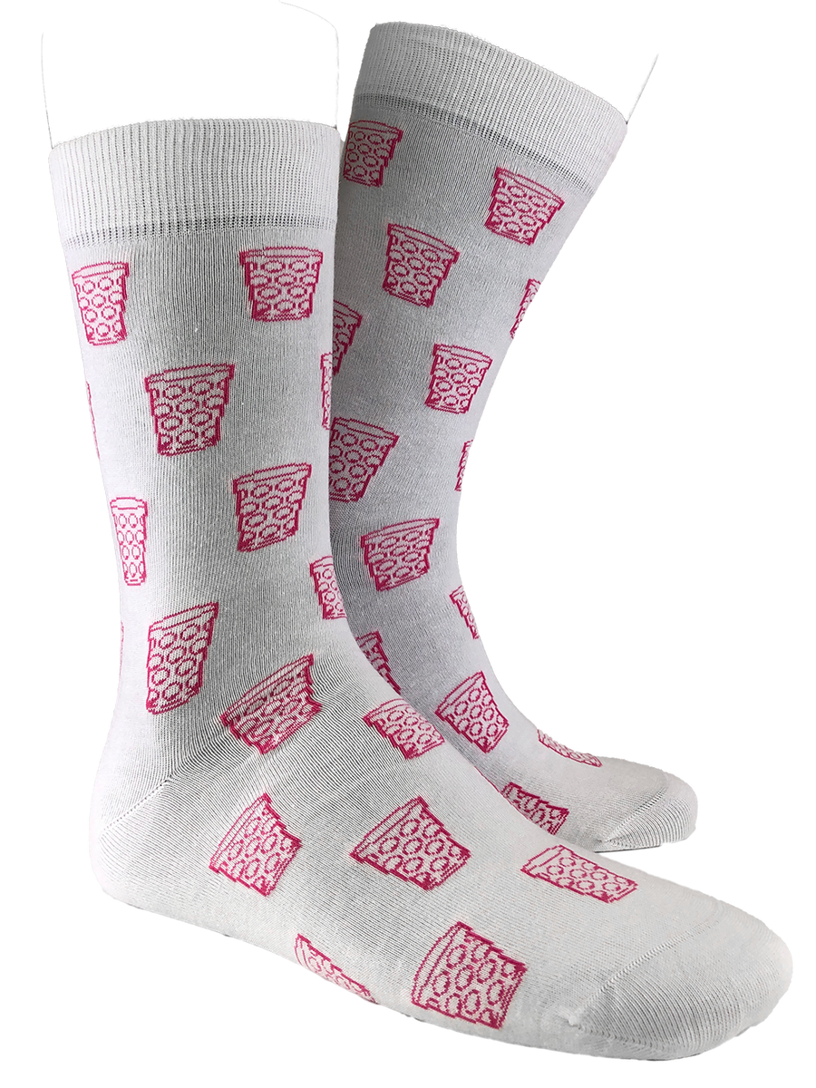 Socken "coole Pälzer Socke" (weiß/pink) - Pfälzer Freiheit