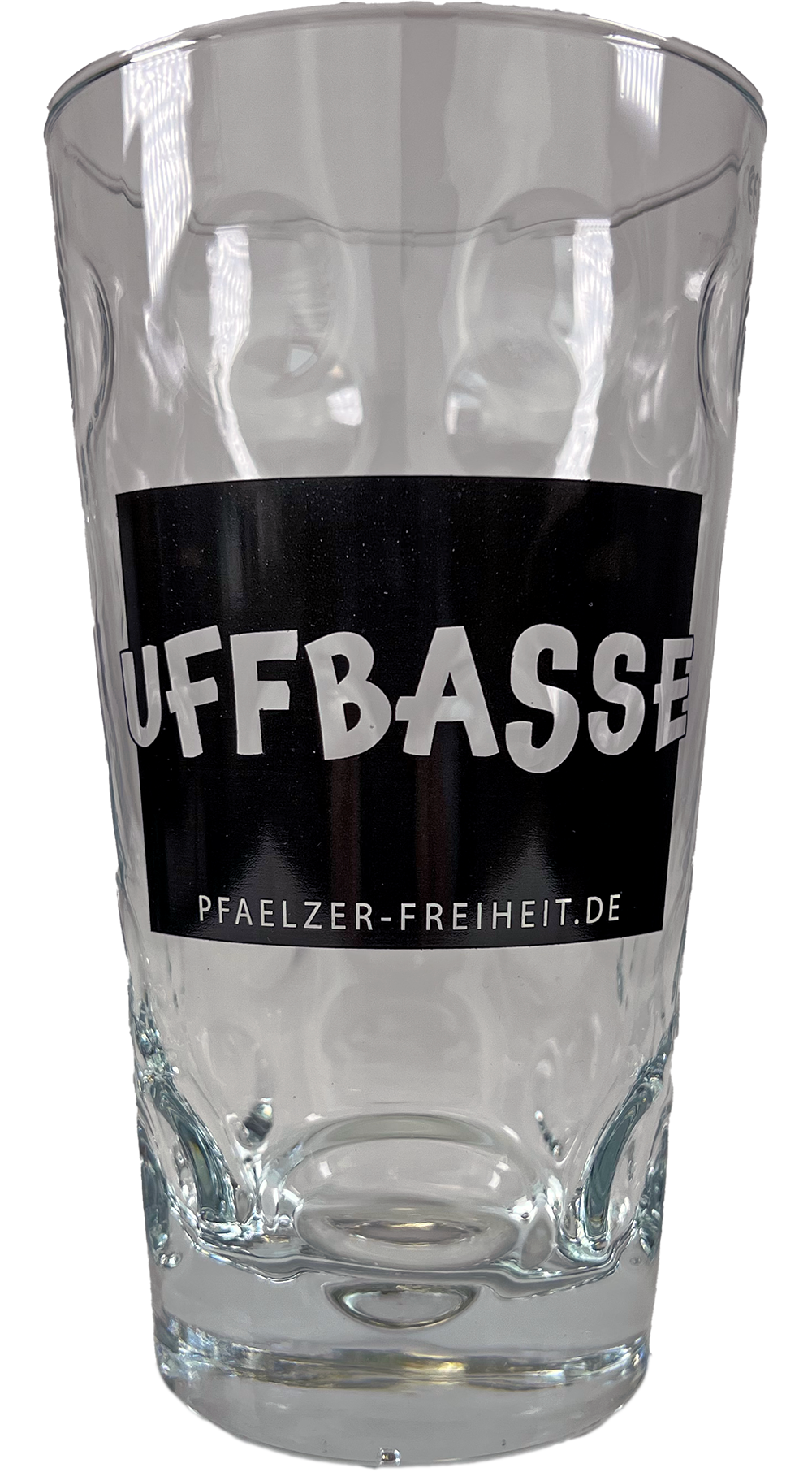 DUBBEGLAS-SET (6 Stk.) &quot;Uffbasse&quot; - Pfälzer Freiheit