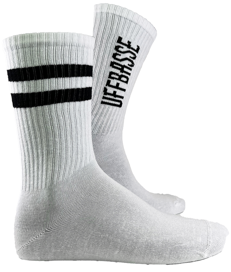 SOCKEN "coole Pälzer Socke" UFFBASSE (weiß/schwarz) - Pfälzer Freiheit